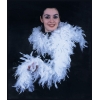 Boa With Silver Lurex White